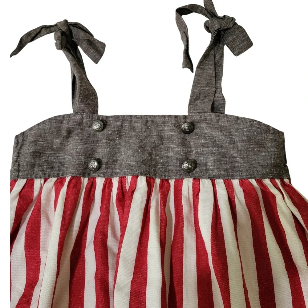 Adorable‎ Essentials Girls 8T Outfit Set Red Striped Top Ruffle Pants Coastal
